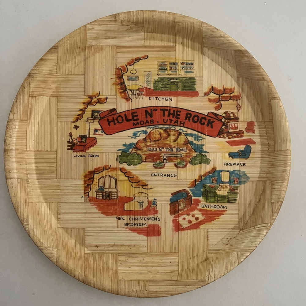 Kitschy vintage souvenir tray